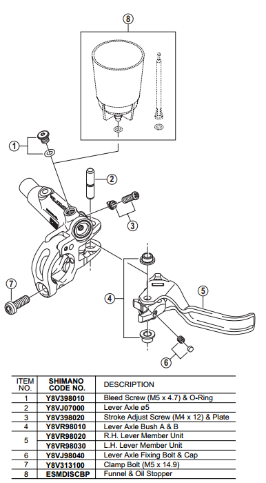 نام: Shimano-BL-M820-Parts.png نمایش: 803 اندازه: 66.7 کیلو بایت